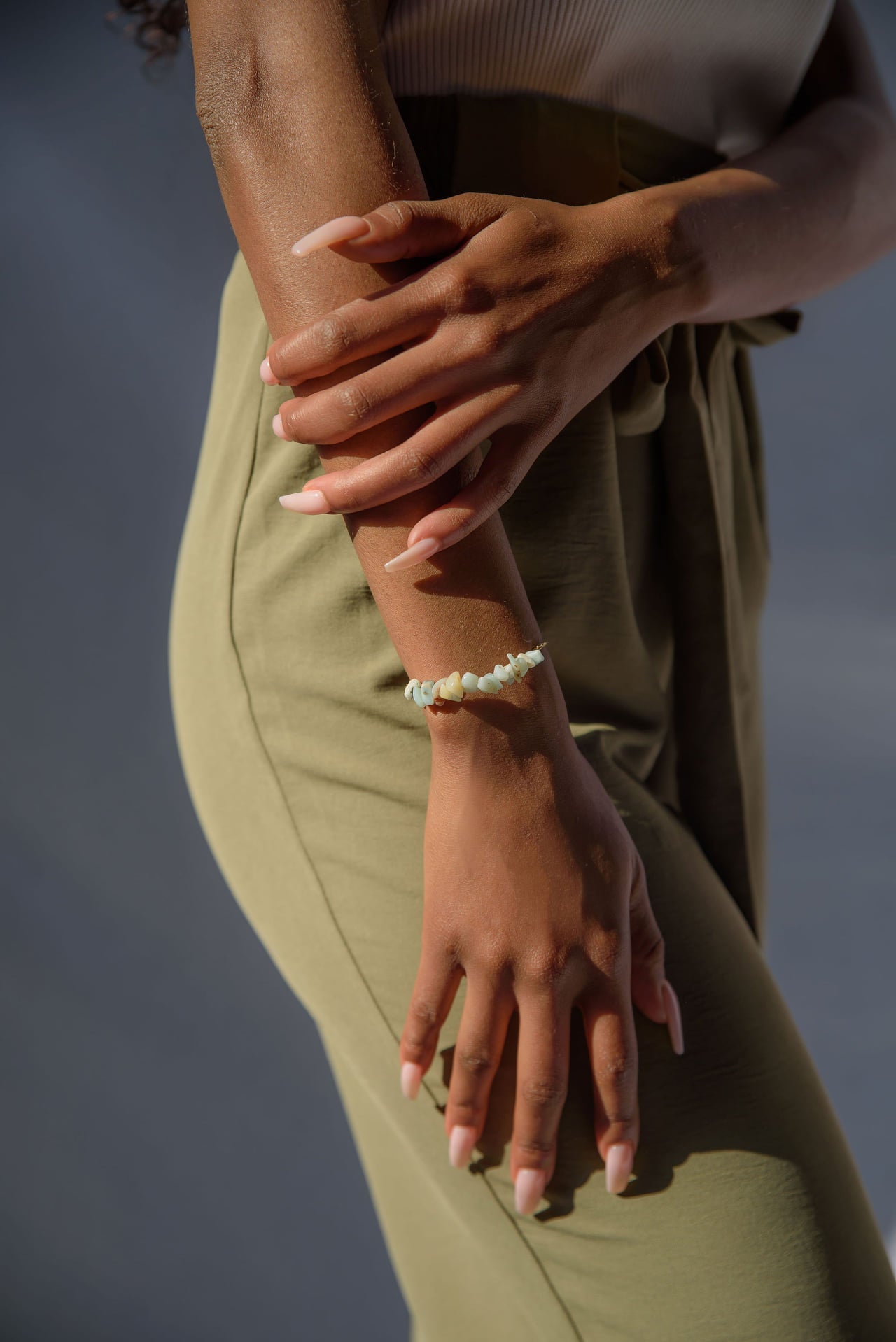 Amazonite Chip Adjustable Bracelet
