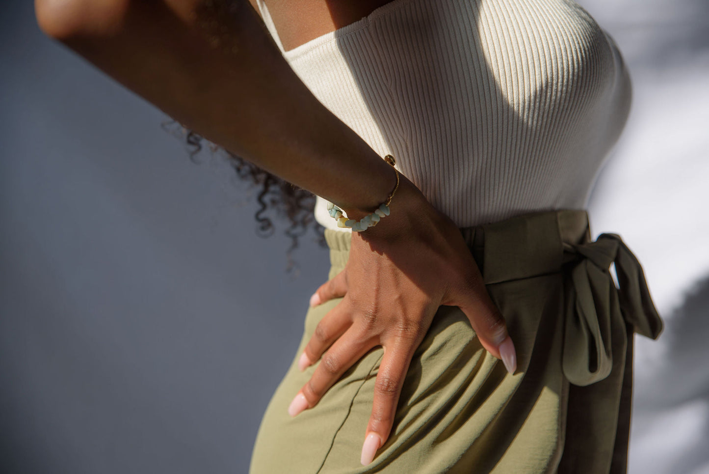 Amazonite Chip Adjustable Bracelet