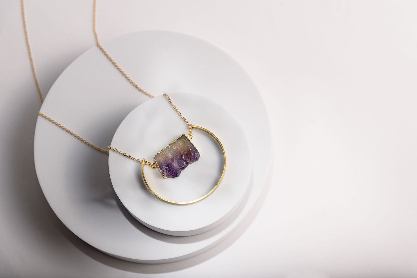 Amethyst Slice Necklace