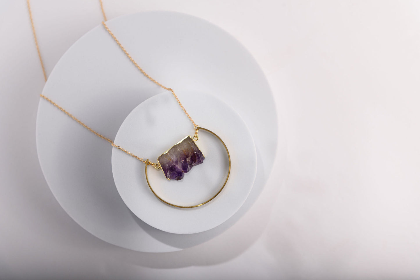 Amethyst Slice Necklace
