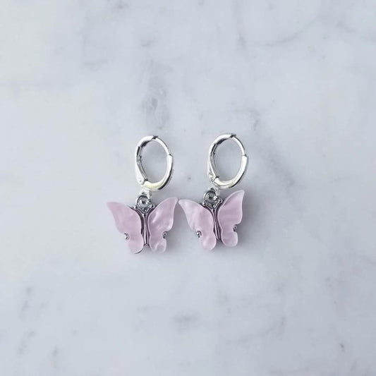 Butterfly Huggie Hoops