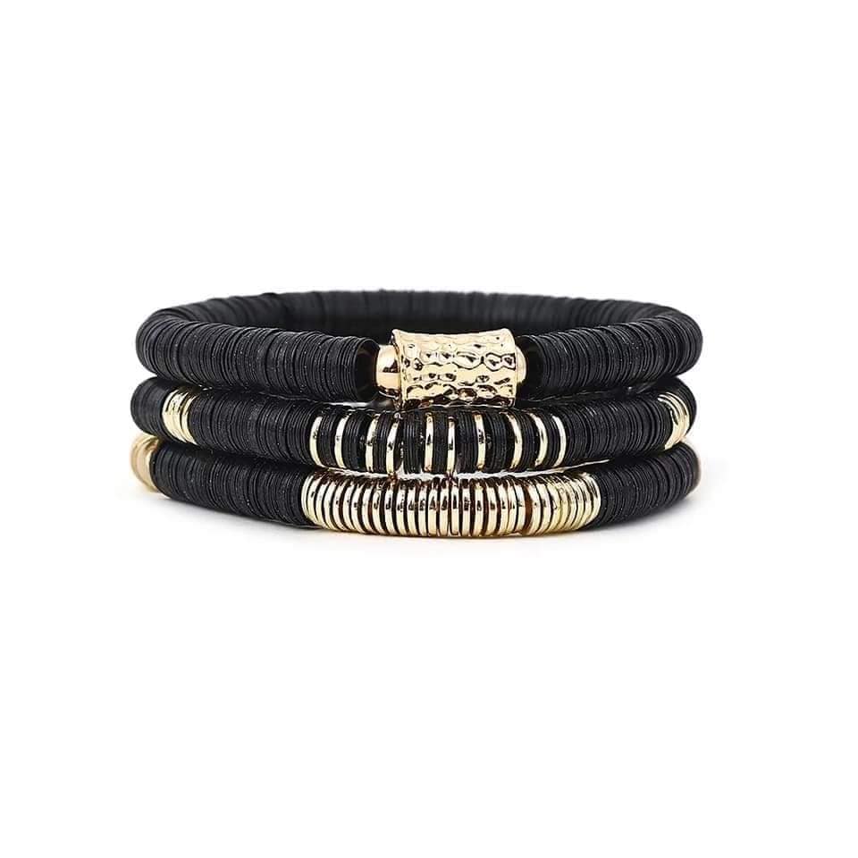Gold Accent Playful Stacks