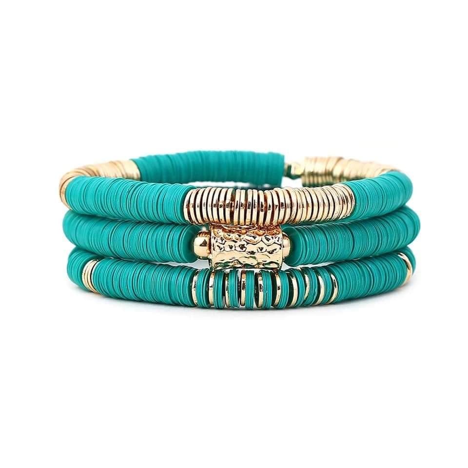 Gold Accent Playful Stacks