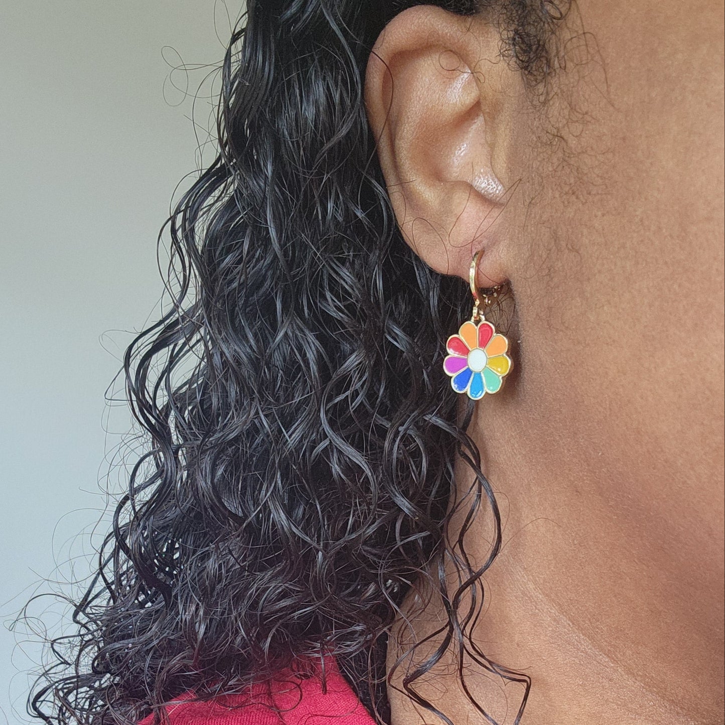 Rainbow Daisy Earrings
