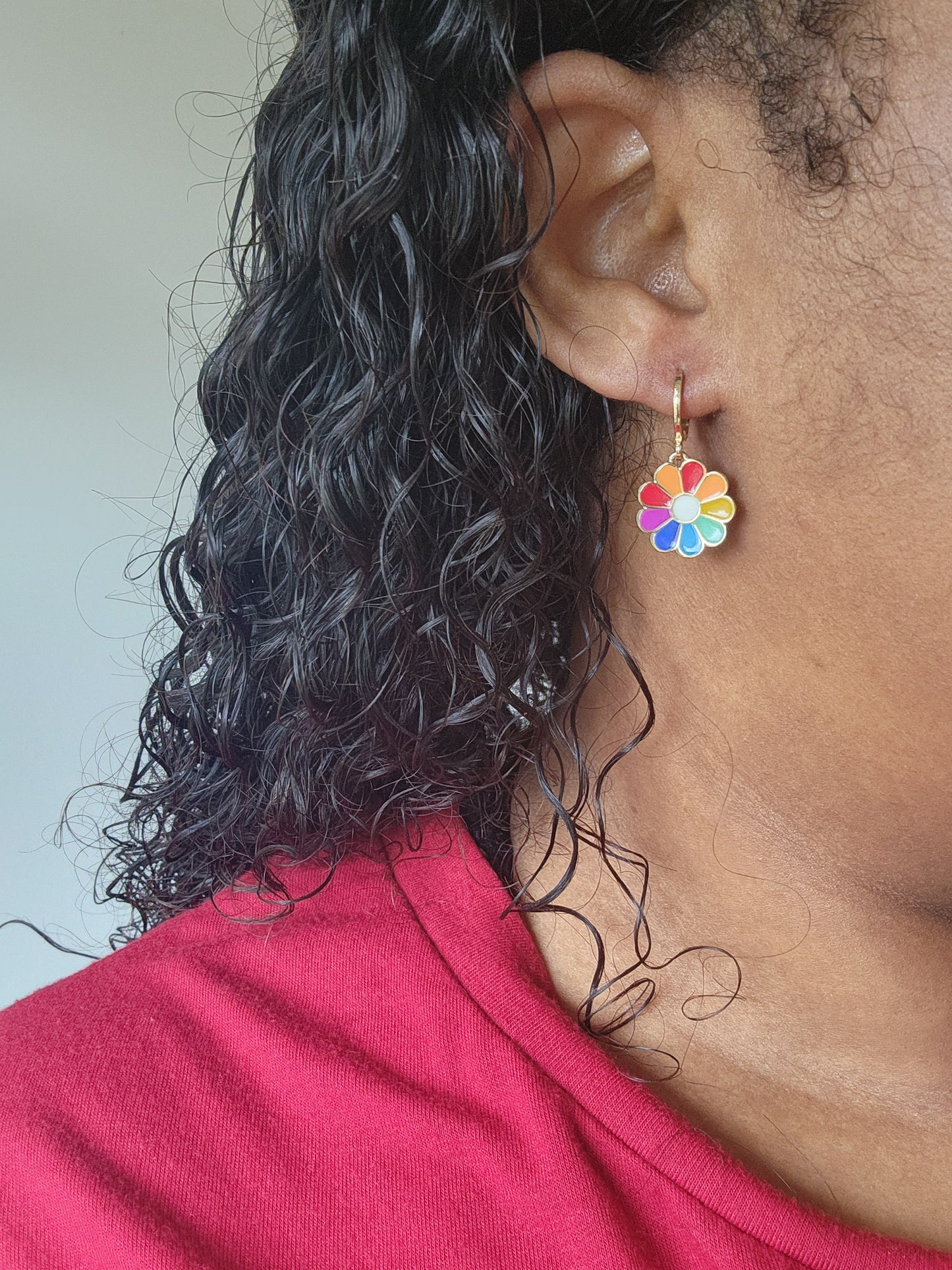 Rainbow Daisy Earrings