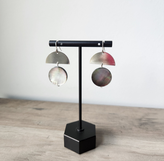 Half Moon Abalone Earrings
