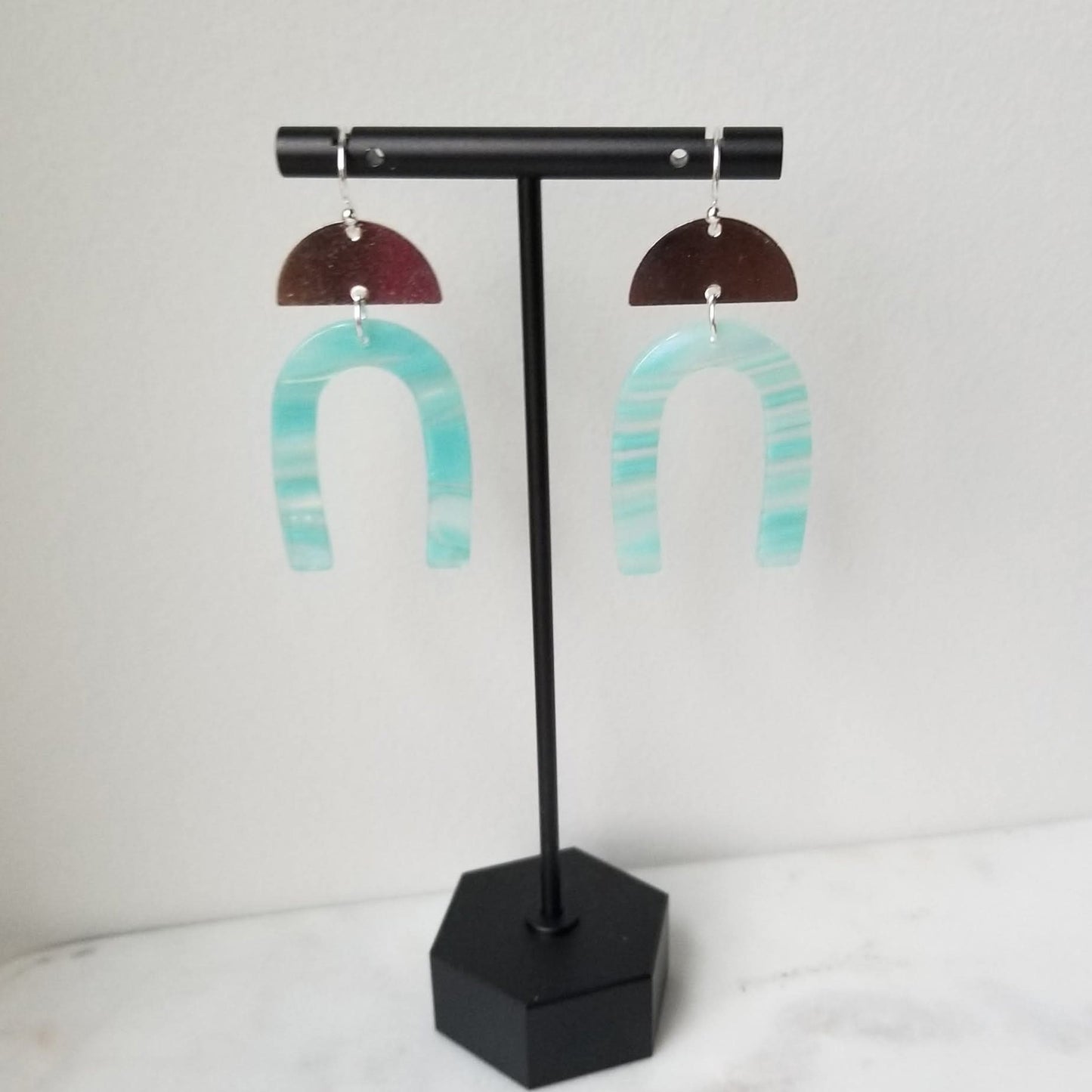 Half Moon Acetate Arch Earrings