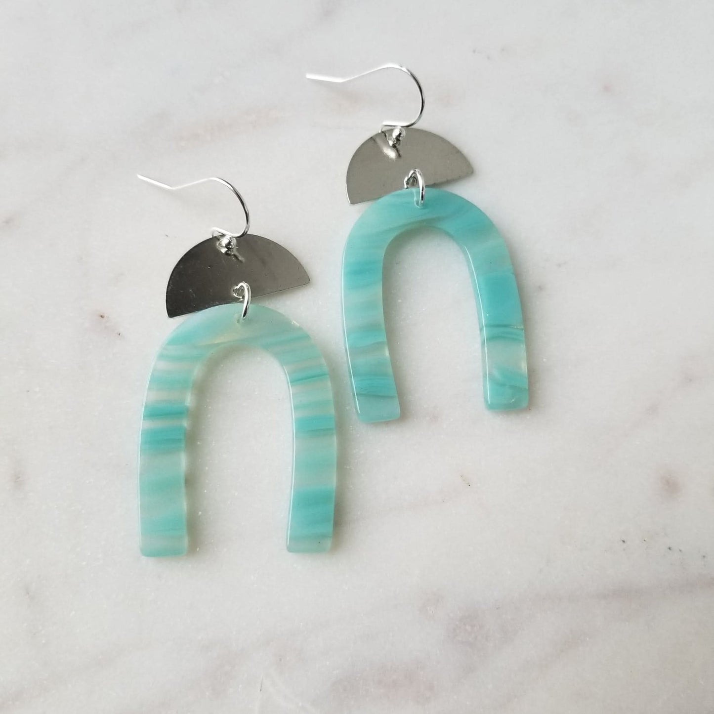 Half Moon Acetate Arch Earrings