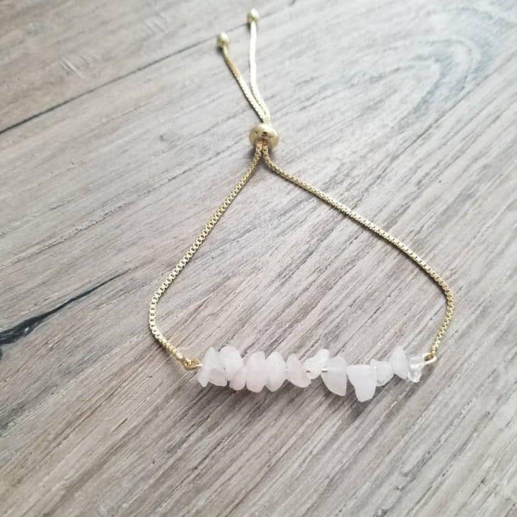 Rose Quartz Adjustable Bracelet
