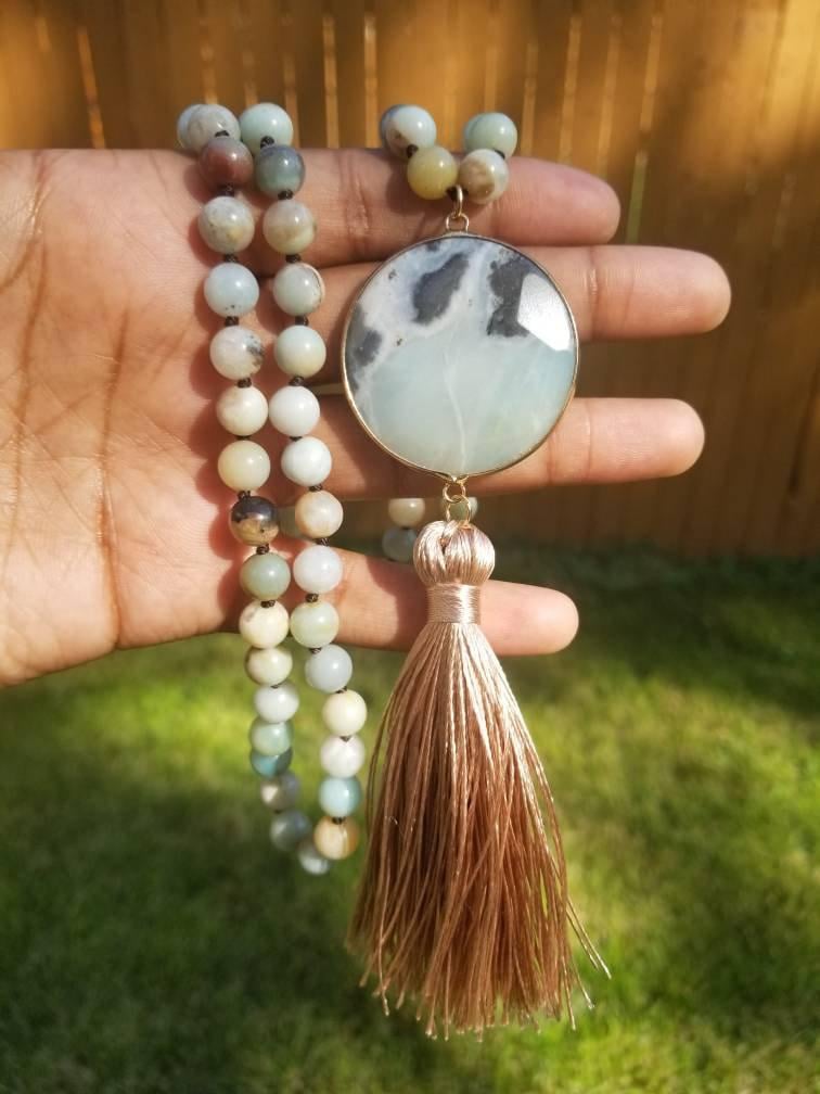 Eden Beaded Tassel Necklace