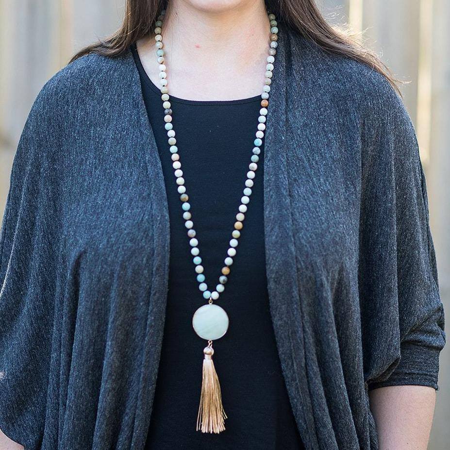 Eden Beaded Tassel Necklace