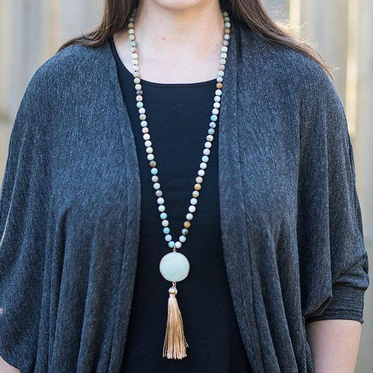 Eden Beaded Tassel Necklace