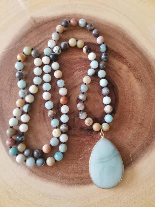 Eden Beaded Pendant Necklace