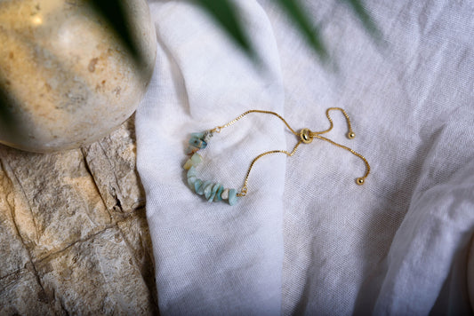 Amazonite Chip Adjustable Bracelet