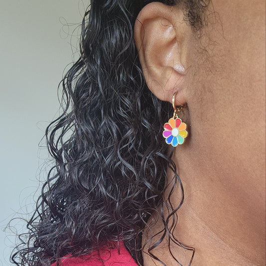 Rainbow Daisy Earrings