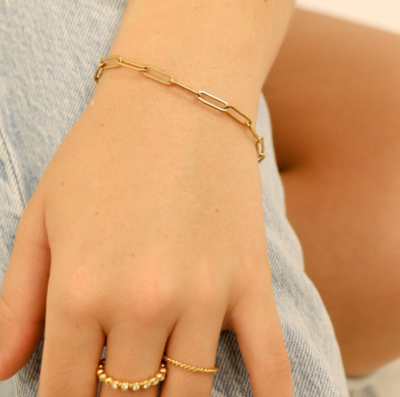 Paperclip Bracelet Gold