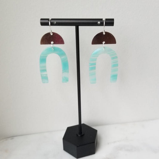 Half Moon Acetate Arch Earrings