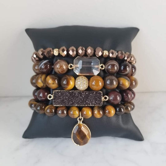 Tiger Eye Bracelet Stack