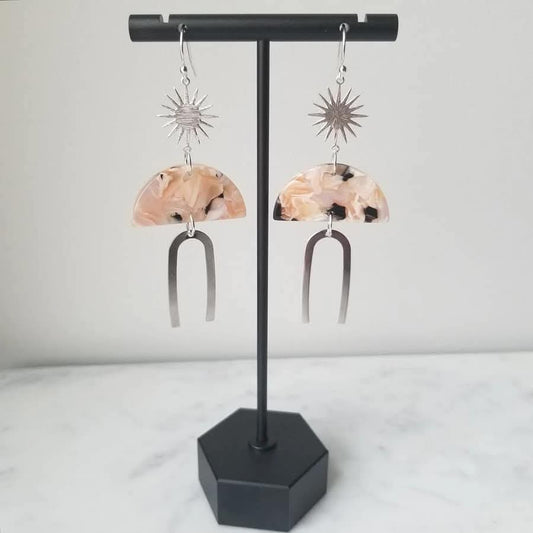 Starburst Resin Arch Earrings