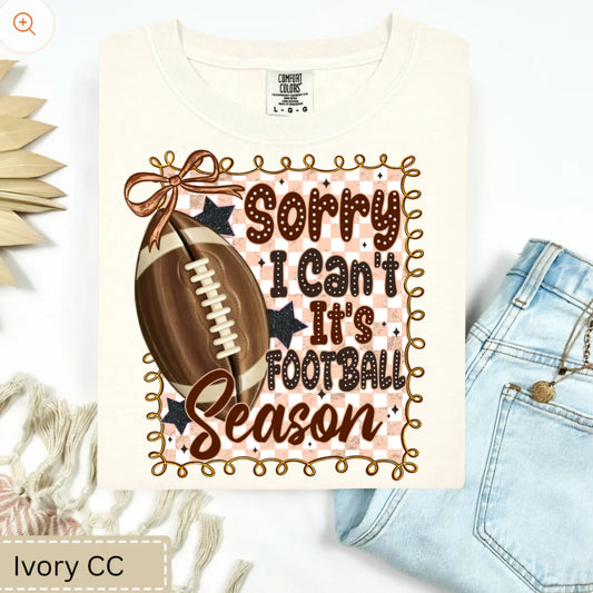 Sorry I can't it's Football Season