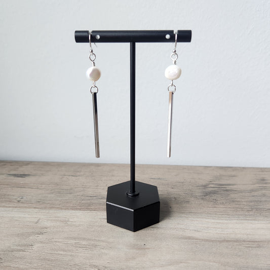 Pearl Bar Earrings