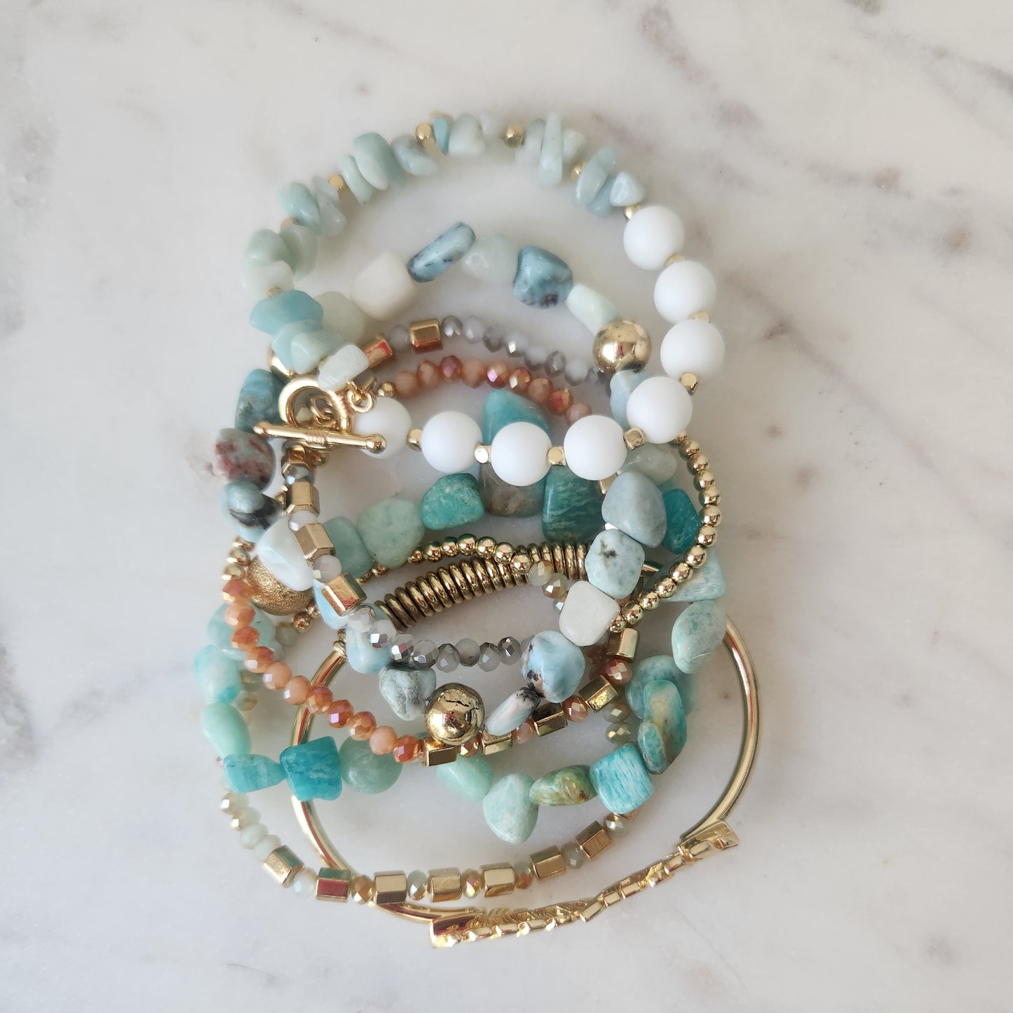Amazonite Boho Stack