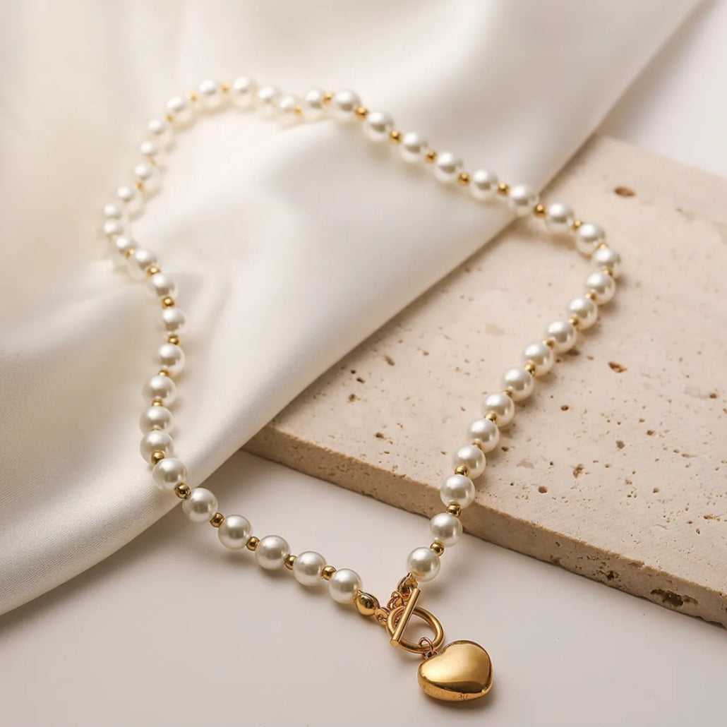 Pearl Heart Necklace