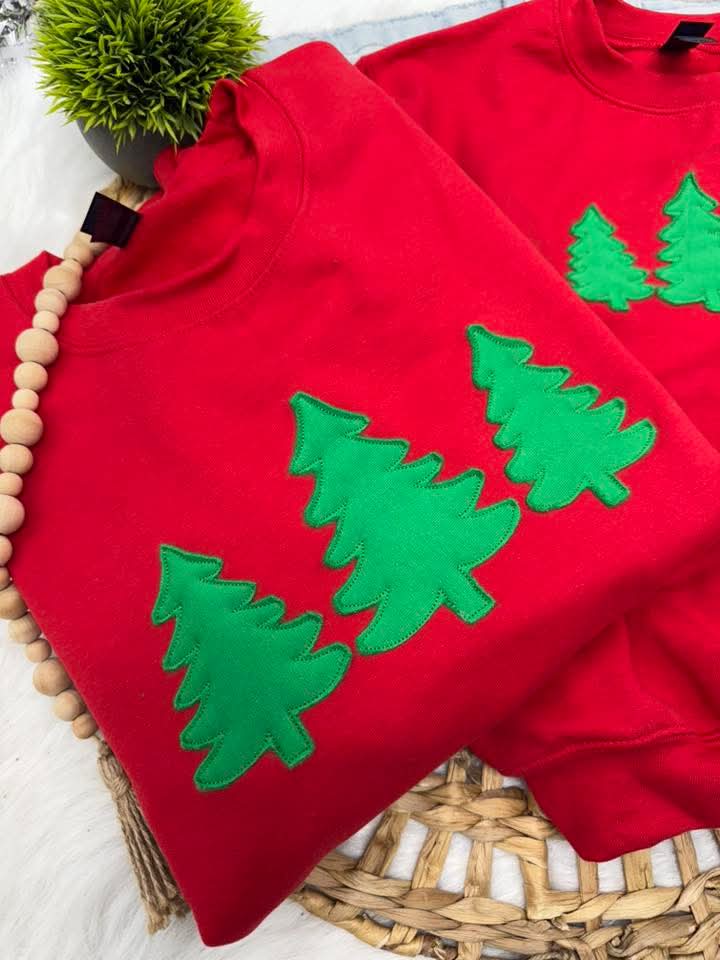 Red Raggy Tree Sweatshirt