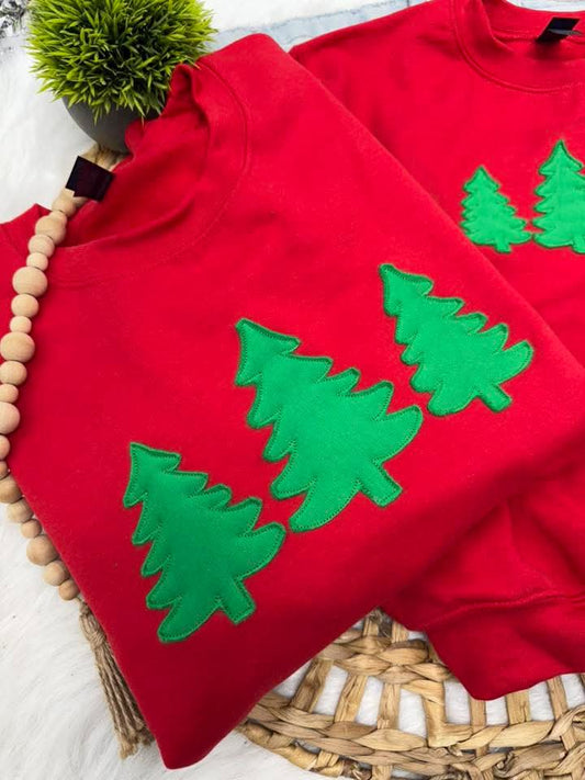 Red Raggy Tree Sweatshirt