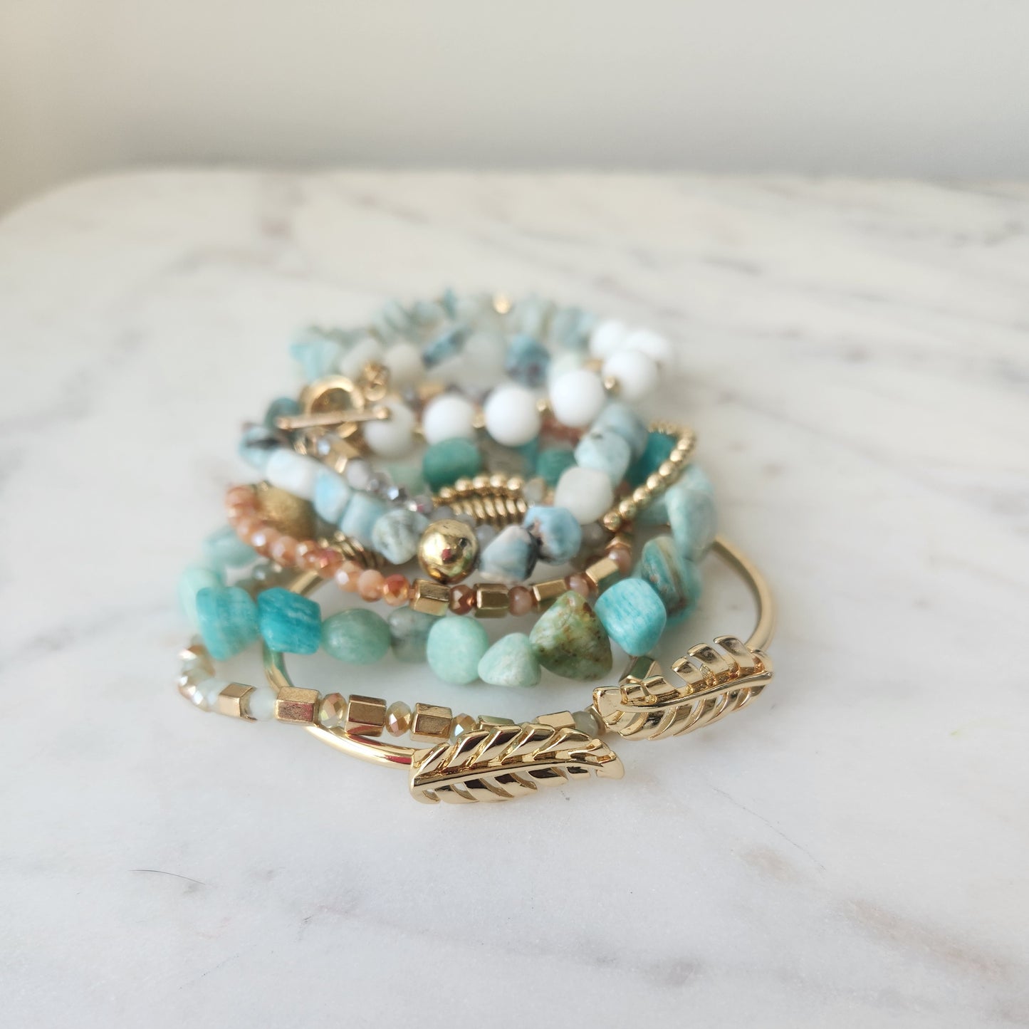 Amazonite Boho Stack