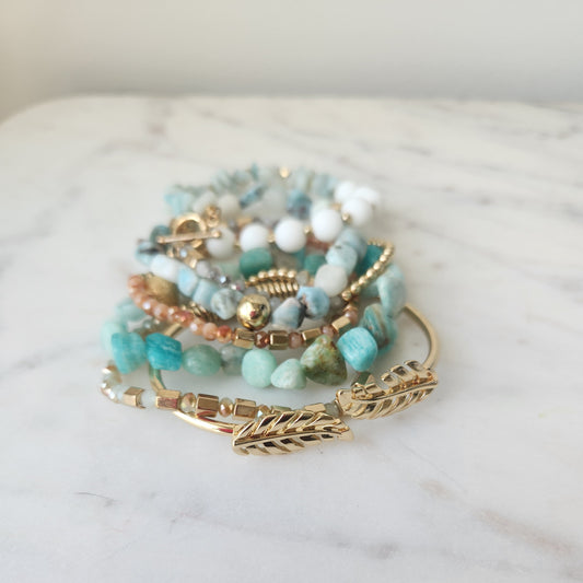 Amazonite Boho Stack