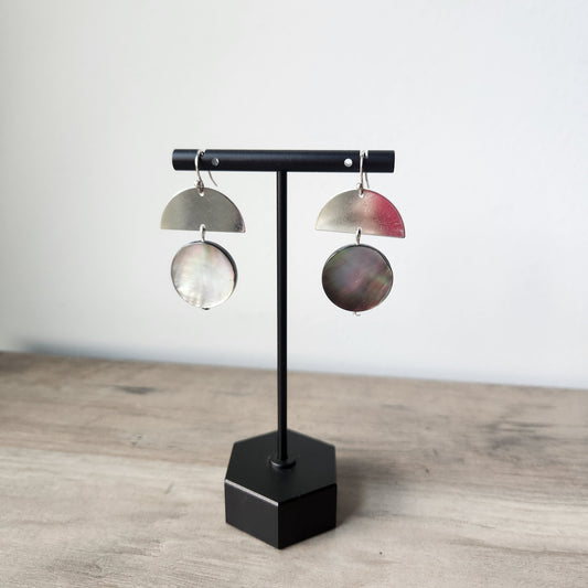 Half Moon Abalone Earrings